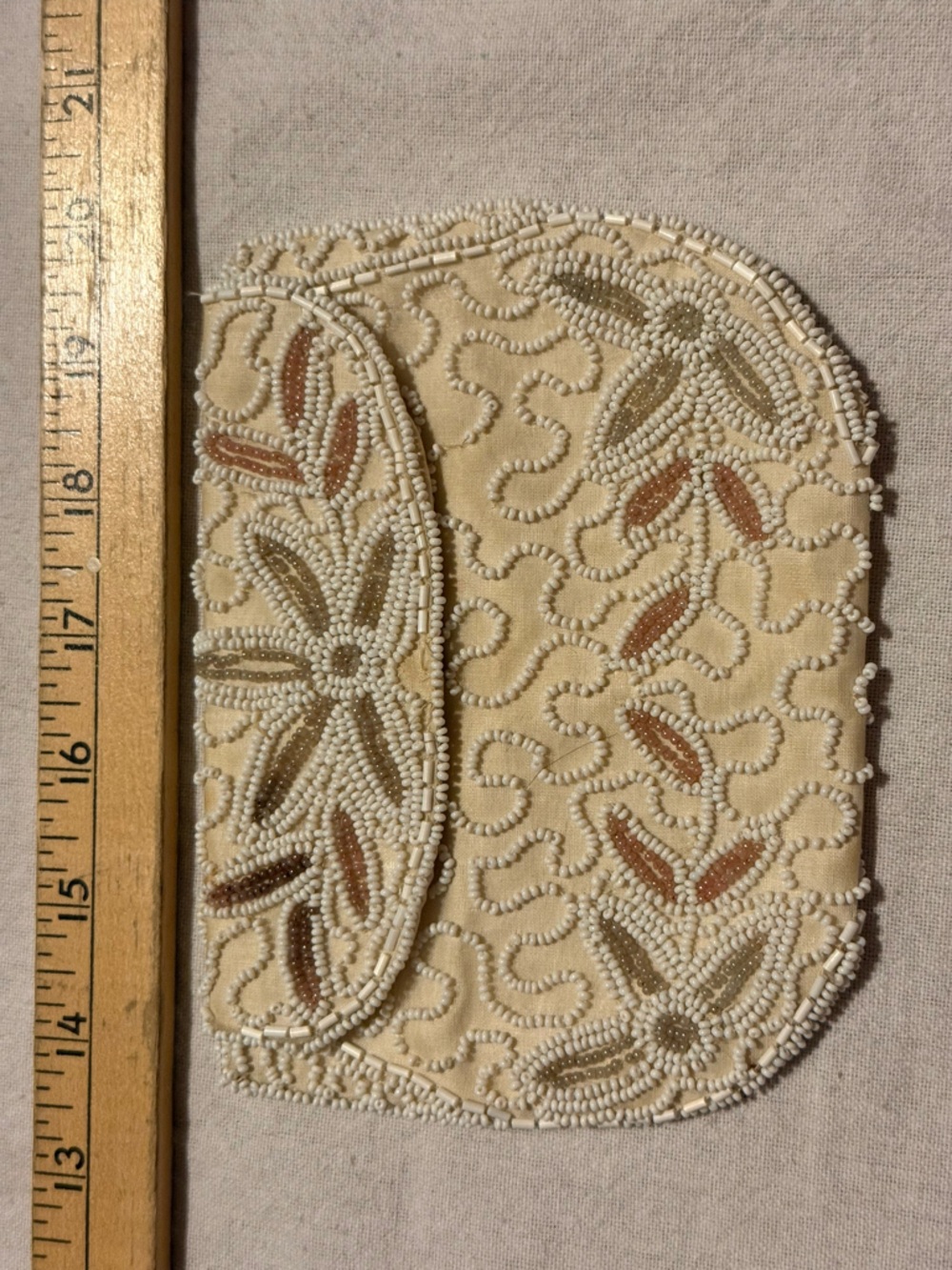 Walborg Cream Beaded Evening Clutch